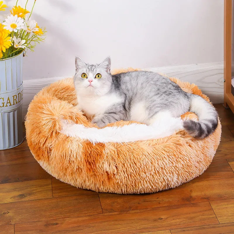 Plush Fluffy Hooded Cozy Bed Cave for Indoor