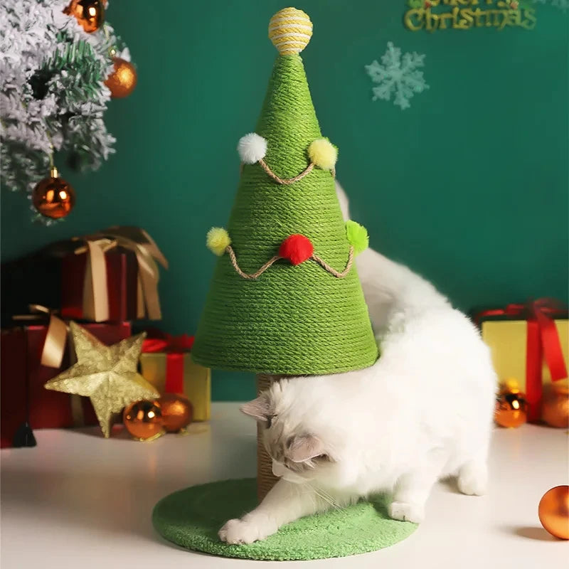 Christmas tree cat climbing rack