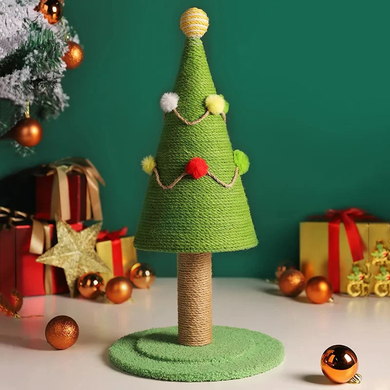 Christmas tree cat climbing rack