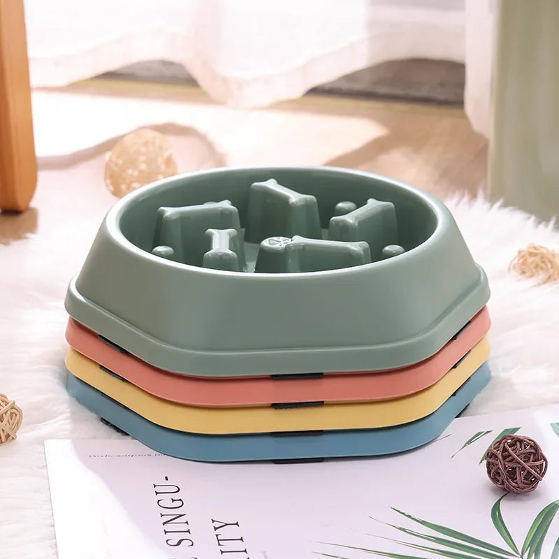 Pet Slow Food Bowl , Anti-choking Thickened and Non-slip