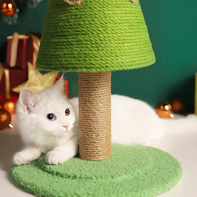 Christmas tree cat climbing rack