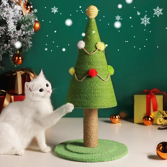 Christmas tree cat climbing rack