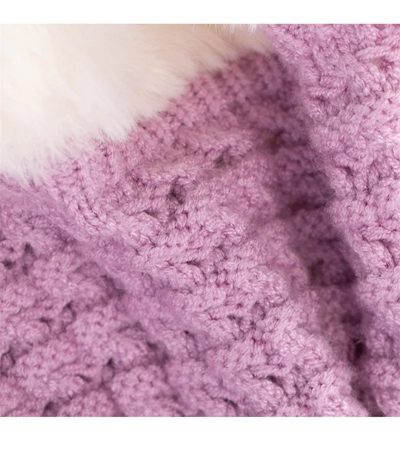 Hollow Knitting Pet warm Dress